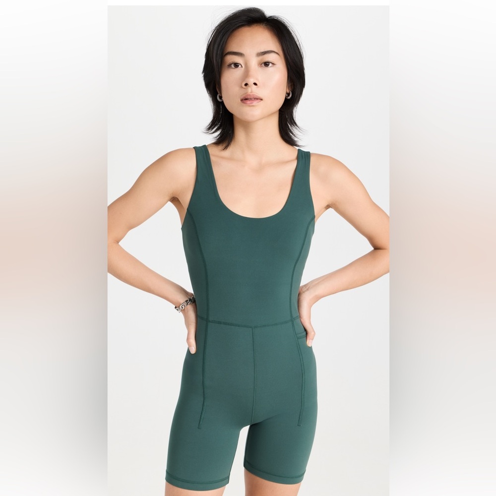 Sweaty Betty Super Soft Bodysuit in Trek Green Size XS